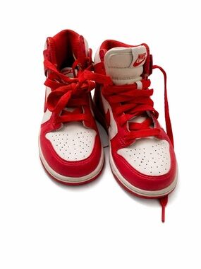 Nike Dunk High Kids Boys Size 12.5C Red White High Top Sneakers